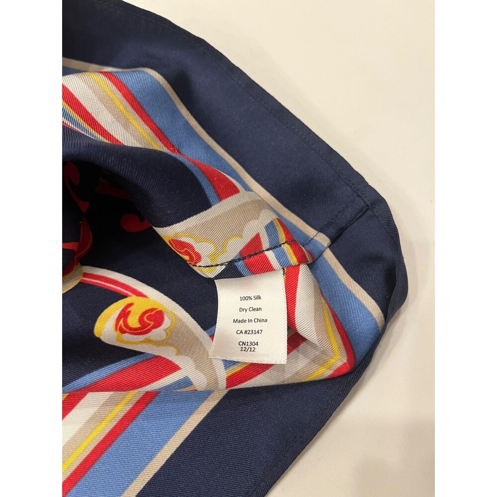 TALBOTS 100% Silk Sleeveless Multicolor Print Pleated Neck Blouse Top Size 2 - Picture 5 of 7